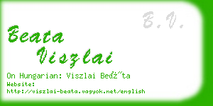 beata viszlai business card